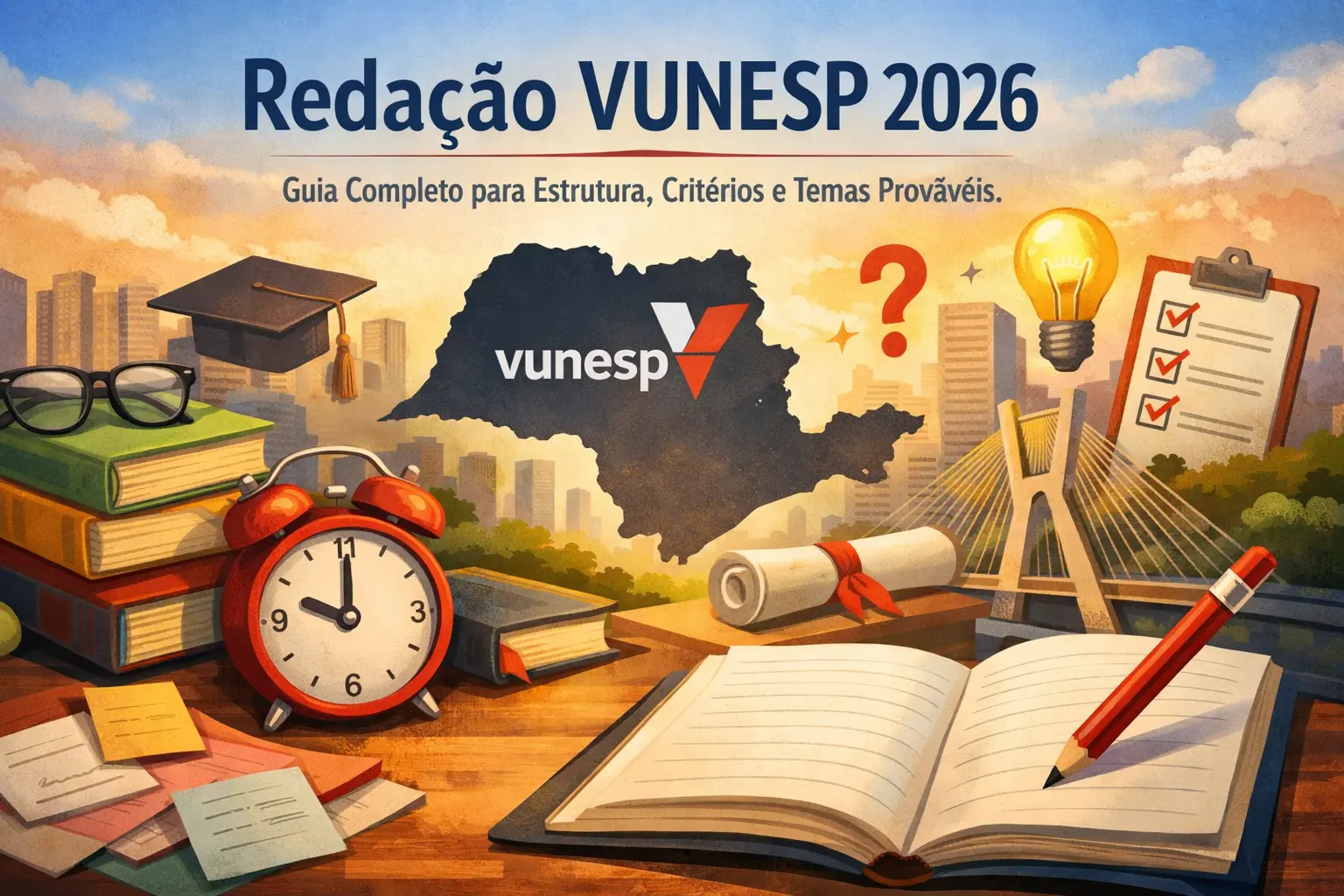 Redação VUNESP 2026: Guia Completo para Estrutura, Critérios e Temas ...